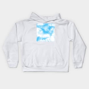 Clouds - Blue and White Kids Hoodie